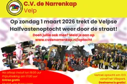 Aanmelden voor de Velpse Halfvastenoptocht weer mogelijk! - Cv. De Narrenkap