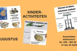 Poster kinderactiviteiten augustus - Gelders Geologisch Museum