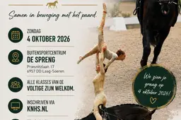 Flyer aankondiging Voltigewedstrijd Buitensportcentrum De Spreng