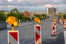 warning-signs-roadworks-highway-lighting
