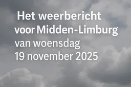 Weerbericht voor Midden-Limburg 19 november