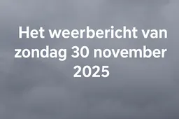Weerbericht Zondag 30 November