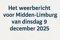 Het weerbericht voor 9 december