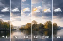 Weersvoorspelling langs de rivier