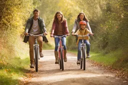 fietsen met familie en vrienden