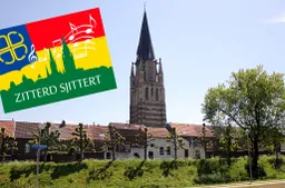 zitterd sjittert met kerktoren sittard gezien vanaf schootsvelden voor ligne