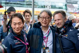 Koji Watanabe + Toshihiro Mibe + Christian Horner + Red Bull + Honda