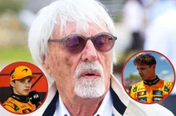 bernie ecclestone + lando norris + oscar piastri
