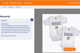Knettergekke VVD verkoopt rompertjes voor baby's: 'Met mijn prikjes bescherm ik ook andere kinderen'