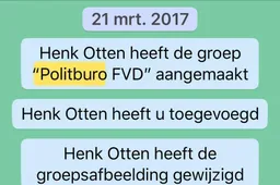 BETRAPT! Henk Otten maakte zelf WhatsApp-groep "POLITBURO FVD" aan