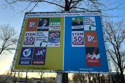Gemeente Eindhoven faalt met verkiezingsborden: slechts 8 van de 21 partijen zichtbaar