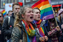 Hilarisch! WNL maakt propaganda voor 'boze demonstrerende Russen': 'We zijn samen tegen de oorlog, tegen Poetin!'