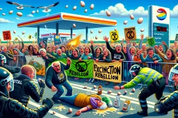 Burgers zijn helemaal klaar met de gekkigheid van Extinction Rebellion: Eieren vliegen door de lucht!