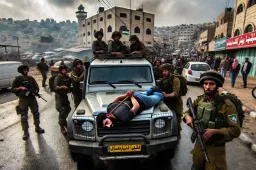 Woede! Israël bindt Palestijn vast op motorkap... Maar wacht, dat is NIET het hele verhaal