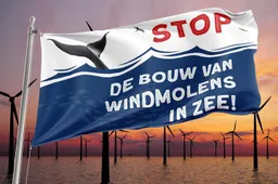 Laat deze vlag maar wapperen: Stop de bouw van windmolens in zee!