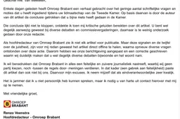 Omroep Brabant rectificeert nepnieuws over PVV’er Rachel van Meetelen