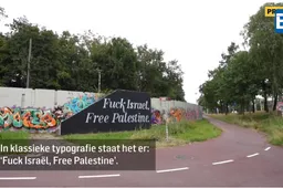 Ophef in Eindhoven: ‘Fuck Israël’ graffiti blijft, PVV woest over censuur