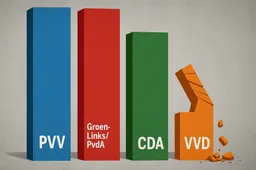 Peilingbom: GroenLinks-PvdA even groot als PVV, CDA stormt naar 24 zetels