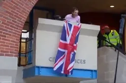 Vrouw gearresteerd voor hijsen Britse vlag – patriotten behandeld als criminelen