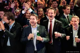 Gejuich en high fives bij JA21 na eerste exitpoll