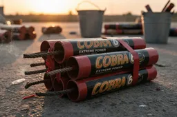 Tankstation ontruimd door Cobra 6-vuurwerk - levensgevaarlijk tuig speelt met vuur