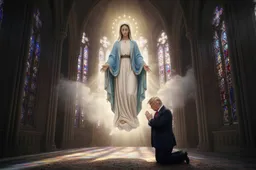 KIPPENVEL: President Trump eert de Heilige Maagd Maria met SCHITTERENDE boodschap: 'Bid voor ons zondaars!'