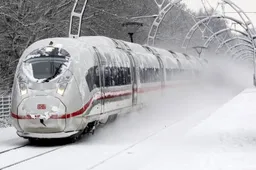 Ook internationale treinen gehinderd door sneeuwval