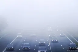 Code geel om dichte mist in noorden