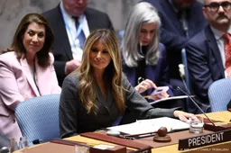 Melania zit als eerste first lady VN-Veiligheidsraad voor