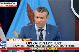 Totale waanzin: Neocon Pete Hegseth klinkt als Kim Jong-Un met absurde oorlogsretoriek tegen Iran