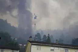 Tientallen huizen verwoest door grote brand in Noorwegen