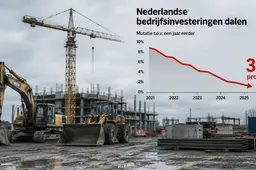 Bedrijven zetten de handrem erop: investeringen krimpen bijna 4 procent