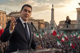 RECHTSE AARDBEVING IN ITALIË: remigratiepartij Vannacci schiet naar 7,6 procent