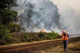 Hele dag geen treinen bij Venray door grote natuurbrand