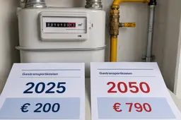 ACM verwacht dat jaarlijkse gasnetkosten richting 2050 stijgen naar €790