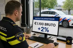 Politiemedewerkers krijgen in september €1.100 bruto extra en 2 procent meer loon