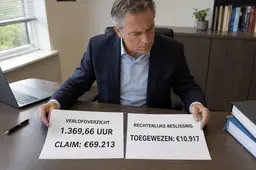 Directeur eist €69.213 voor 1.369,66 verlofuren, maar krijgt €10.917