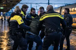 Totale gezagscrisis op station Almere: Agressieve gek bijt NS-medewerker én agente ziekenhuis in!