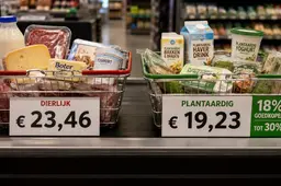 Dit basisboodschappenmandje was gemiddeld 18 procent goedkoper: bij één supermarkt liep het verschil op tot 30 procent