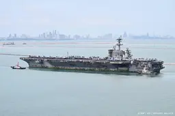 Amerikaans vliegdekschip Abraham Lincoln aangekomen in Thailand