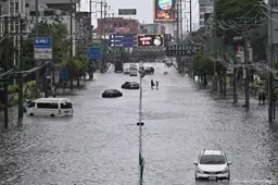 Overstromingsgevaar in Bangkok door hevige regen