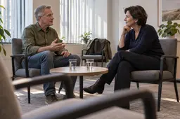 Werknemer bespreekt zijn situatie met een bedrijfsarts.