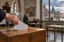 Kiezer brengt stem uit bij de deelstaatverkiezingen in Mecklenburg-Vorpommern.
