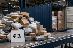 Aantal kleine pakketten van buiten EU daalt 46 procent na heffing van €3