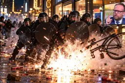 Jongeren bekogelen agenten in Zoetermeer met vuurwerk en zelfs een fiets, en Heerma had net nog gezegd: denk na, gedraag je