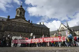 Demonstranten terug op de Dam, einde pro-Palestijnse demonstratie