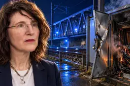 Staatssecretaris Annet Bertram, verantwoordelijk voor het spoor, na de brandstichting die Rotterdam–Delft platlegde