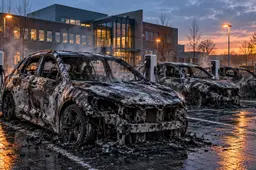 Auto's van handhavers in brand gestoken bij het gemeentehuis van Waalwijk: wie de regels handhaaft, is niets meer zeker