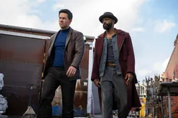 Parker (Mark Wahlberg) and Grofield (LaKeith Stanfield) in PLAY DIRTY. Photo Credit Jasin Boland Prime Video