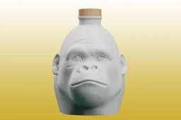 Deze 2 rumflessen komen in de vorm van een aap